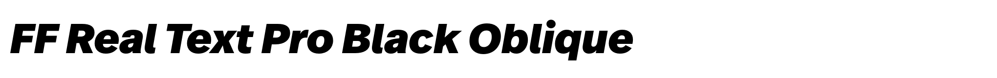 FF Real Text Pro Black Oblique image